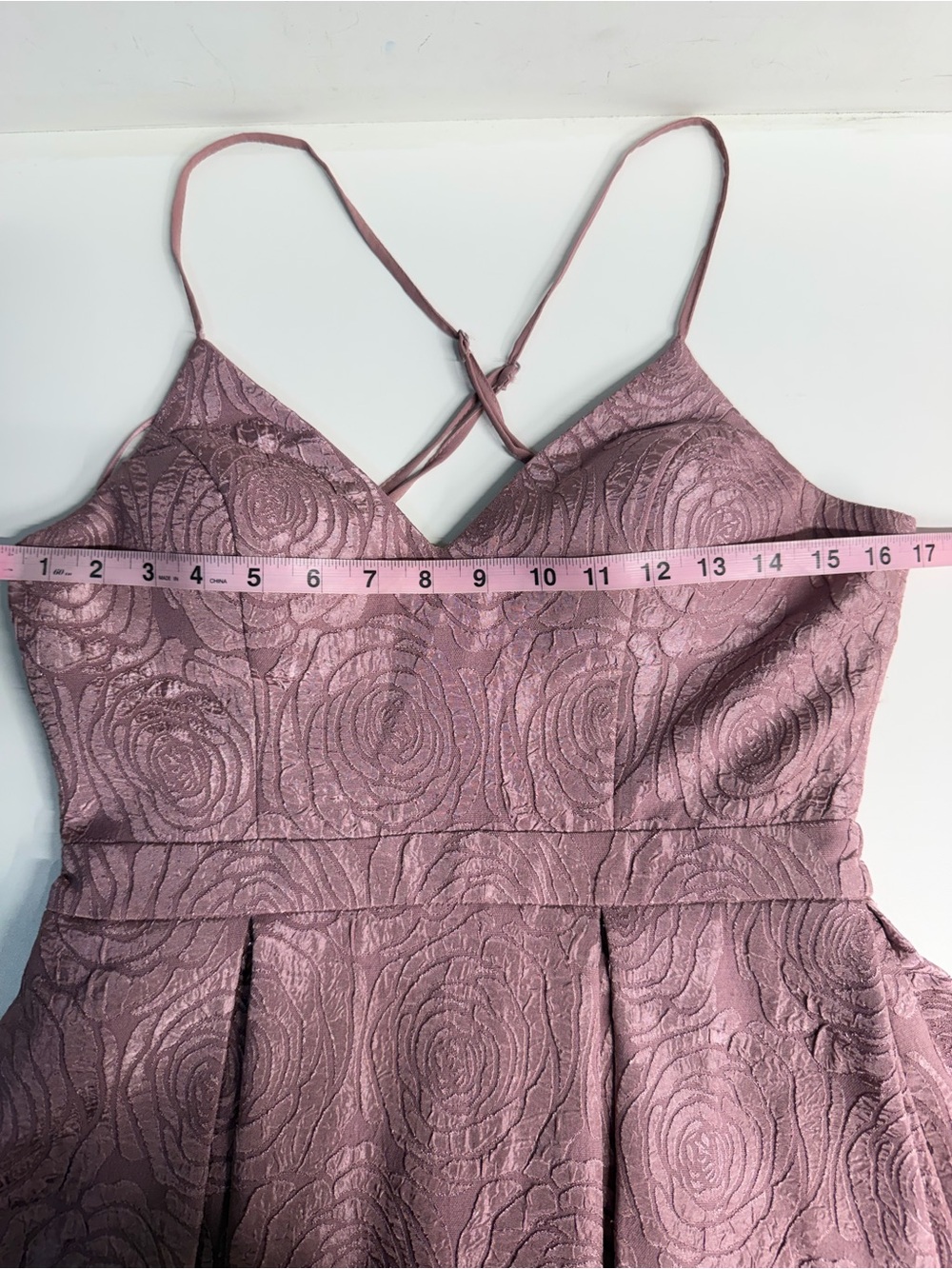 Maueve rosette mini dress pocket coquette balletcore regency wedding guest MED - Picture 8 of 14
